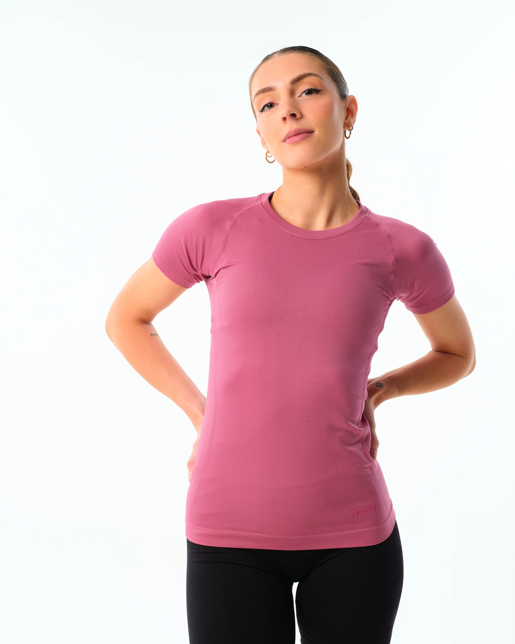 LEVITY Essential Seamless T-shirt Pink Violet