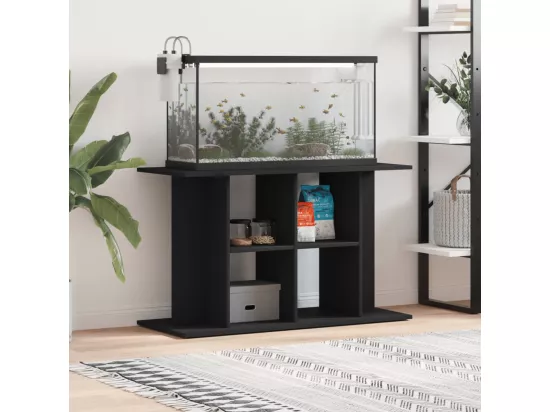 Support pour aquarium noir 100x40x60 cm bois d'ingénierie