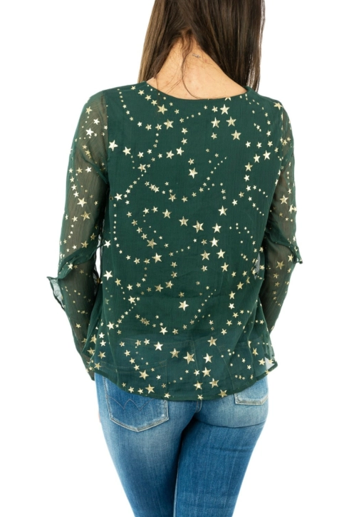 tee shirt manches longues Veromoda feana vert