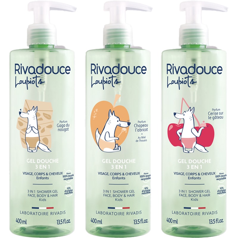 Gel douche 3-en-1 - Cerise, abricot & nougat  - Enfant - 3 x 400 ml