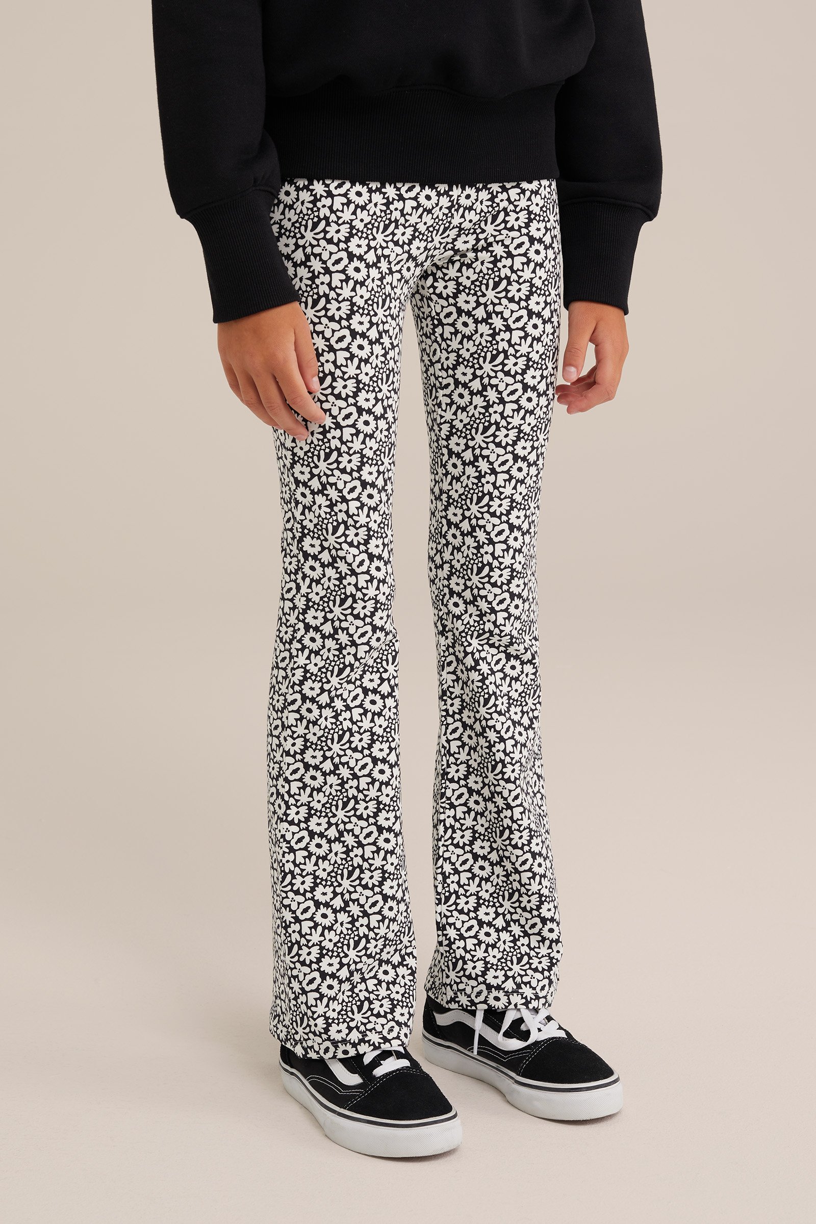 Meisjes flared legging met dessin WE Fashion Multikleur