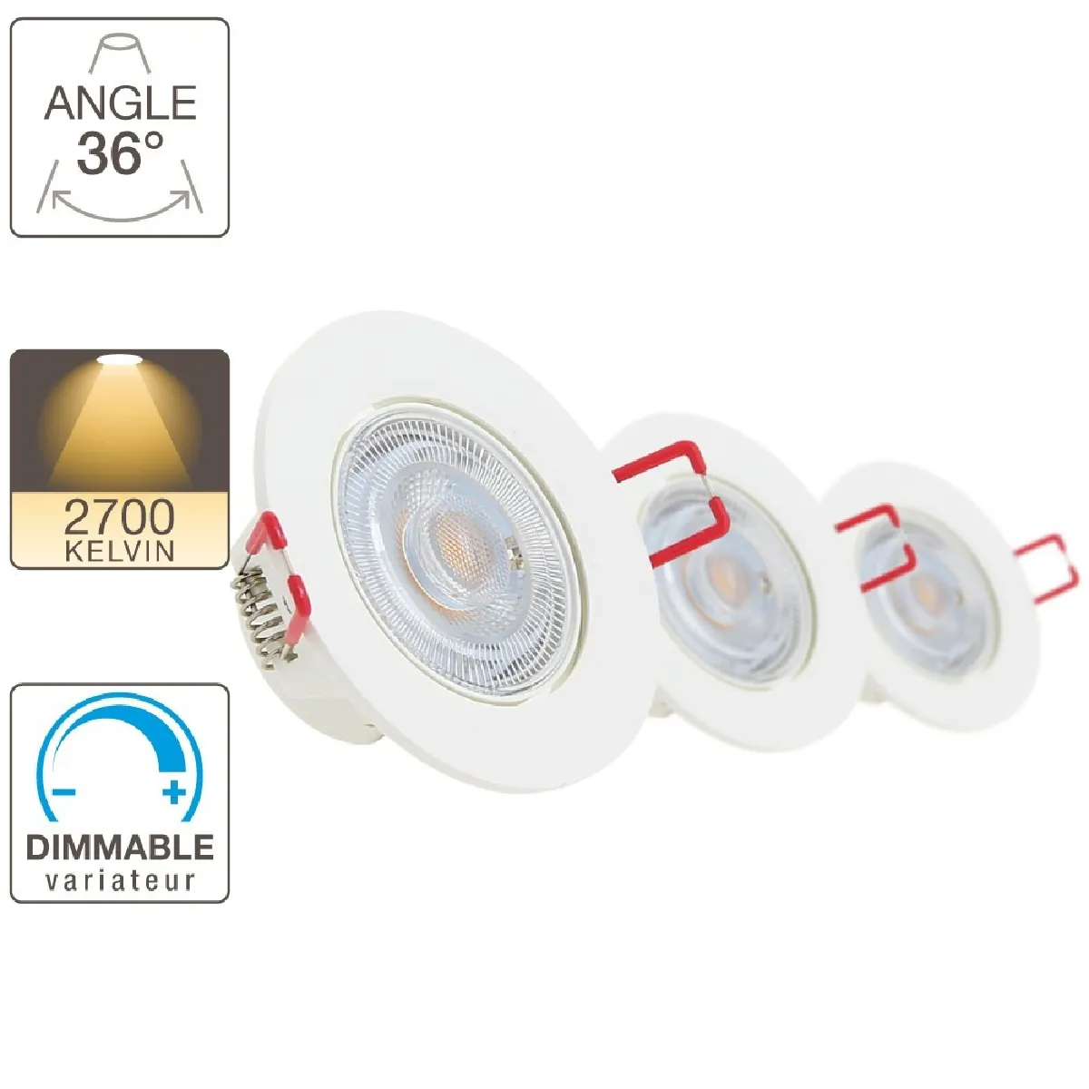 Xanlite Spots LED Intégrés Dimmable