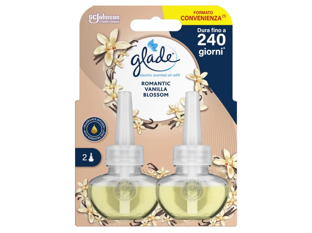 AMBIENTADOR GLADE ELÉCTRICO RECARGA DUPLA VANILLA 2X20ML