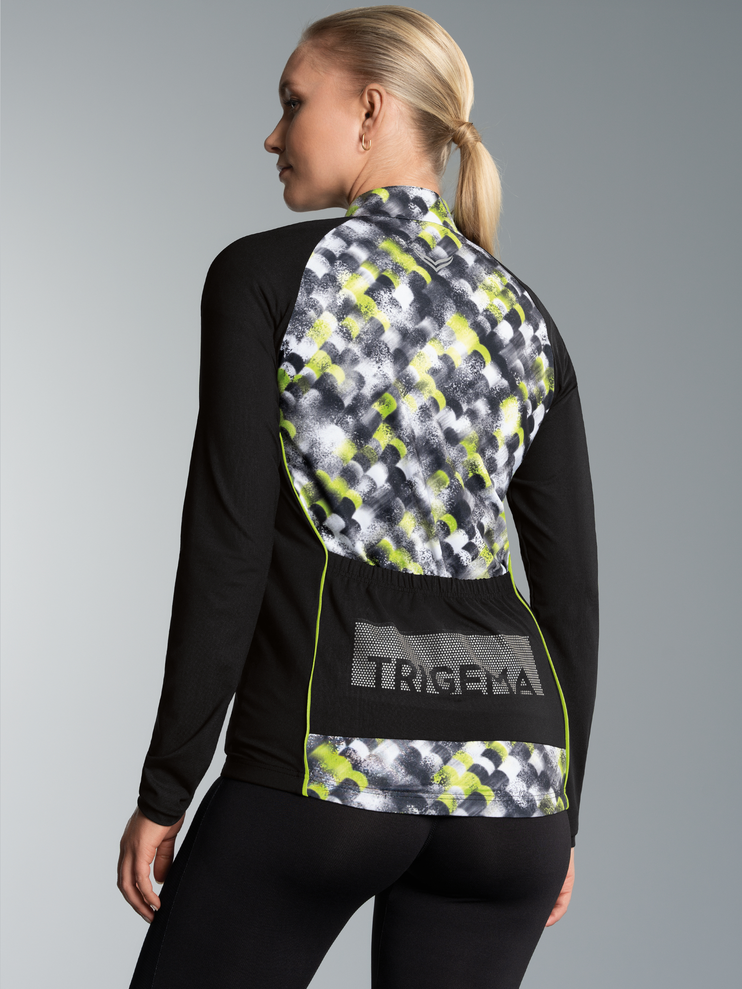 Fahrradjacke mit praktischer Rückentasche Schwarz