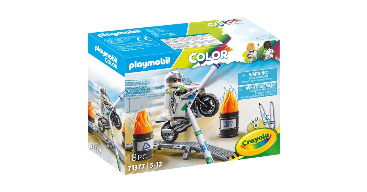 PLAYMOBILColor - Motorcrossmotor Constructiespeelgoed  (71377)