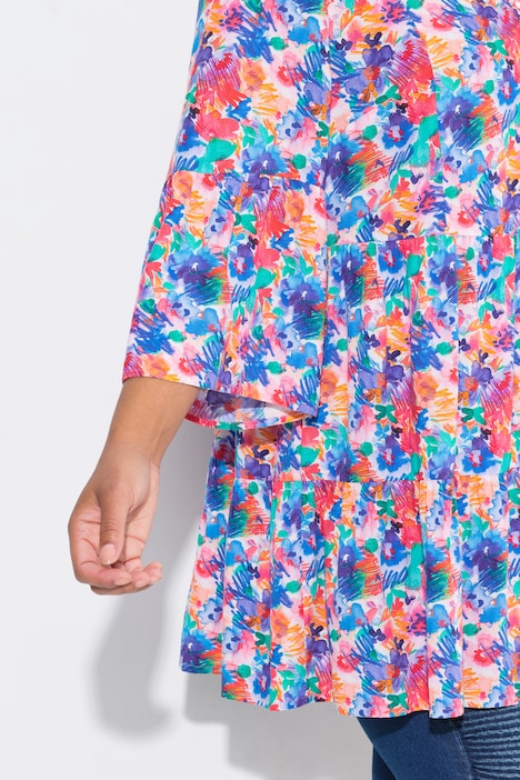 Long-Tunika, Classic Fit, floraler Druck