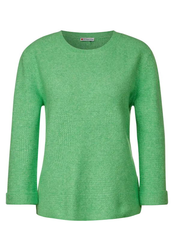 Melange Strickpullover - light spring green mel.