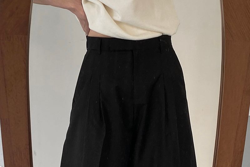 Adotuastic - Hoge taille effen shorts