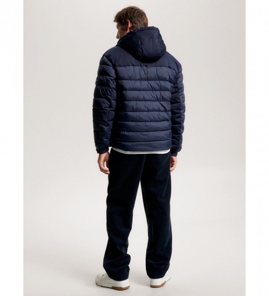 Jaqueta acolchoada Tommy Hilfiger em nylon reciclado azul-marinho