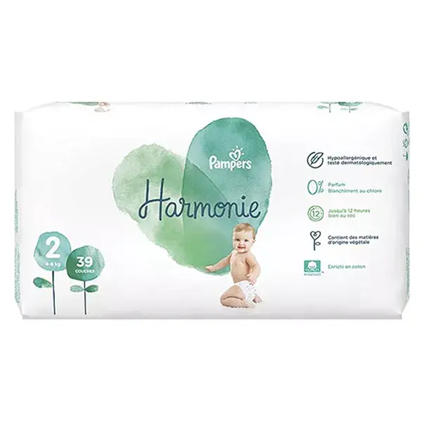 Pampers Harmony T2 4-8kg 39 fraldas