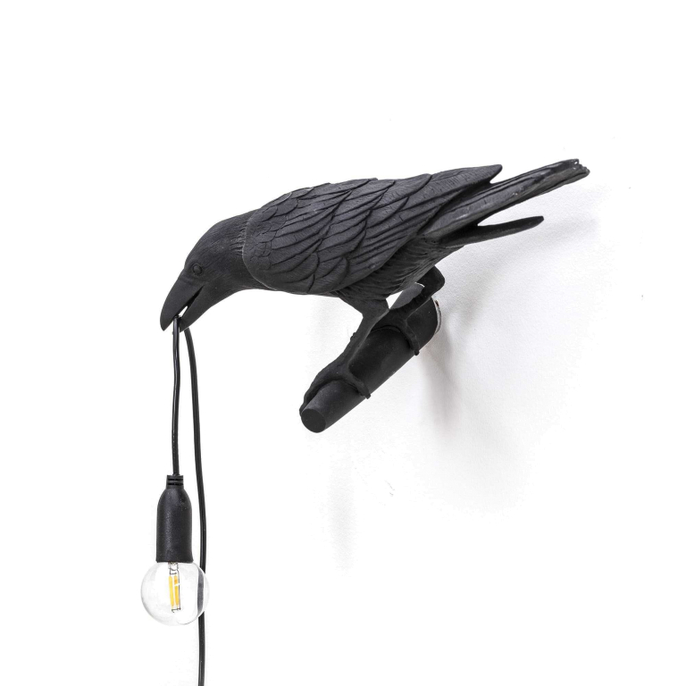 Seletti Bird Looking wandlamp links buiten wit