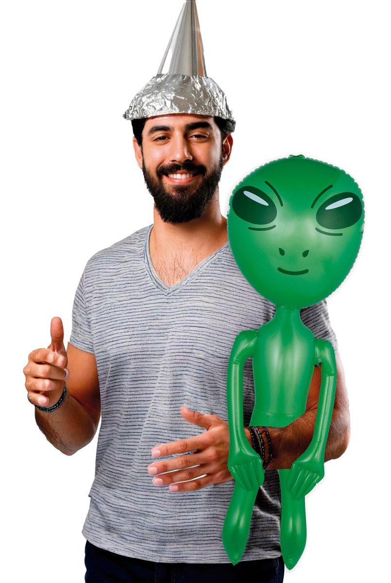 Alien Opblaas Groen 90cm