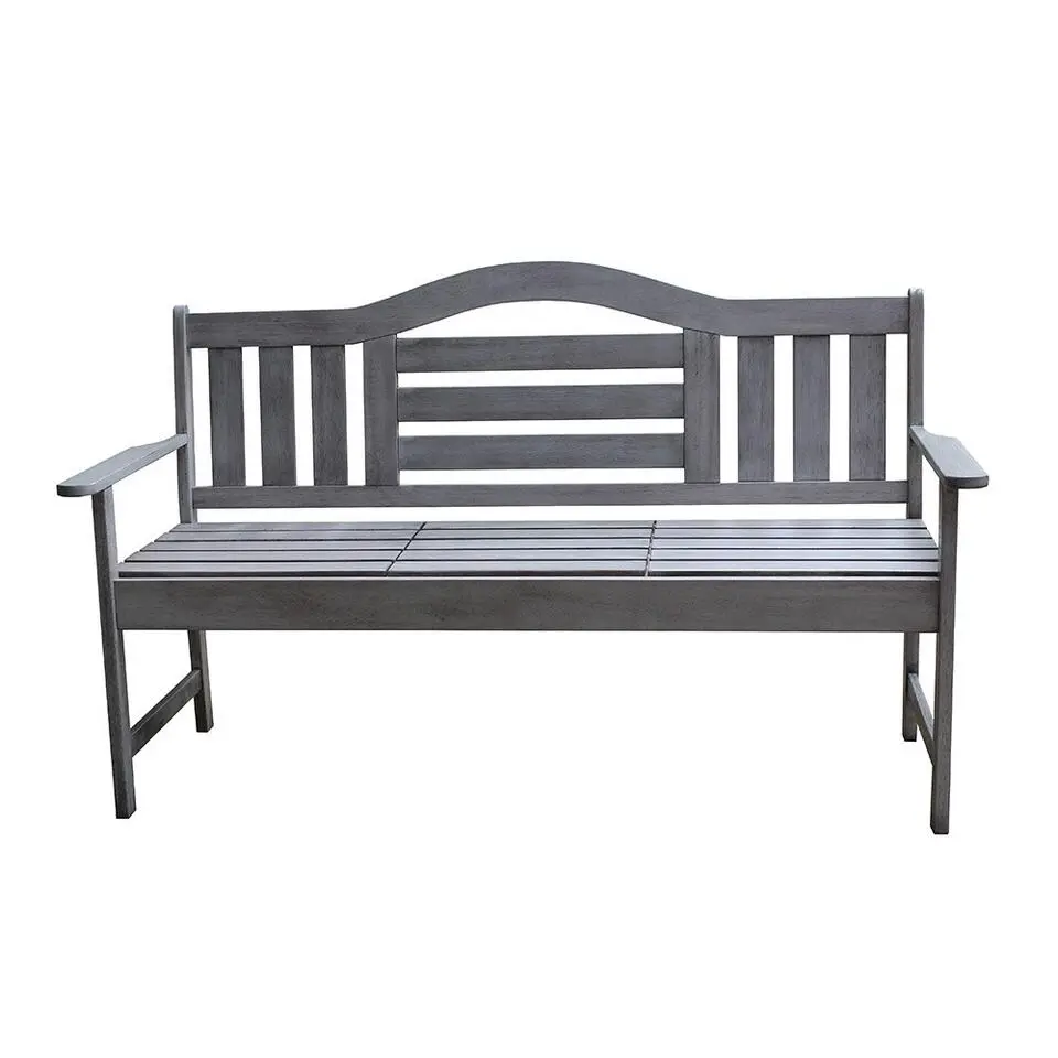 SenS-Line Nevada tuinbank met uitklapbaar tafeltje - Grijs - 150 cm - Meranti h
