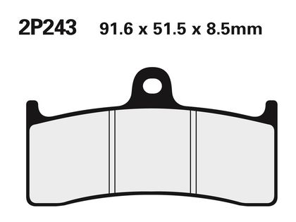 Plaquettes de freins Nissin route /Off-Road métal fritté - 2P-243ST