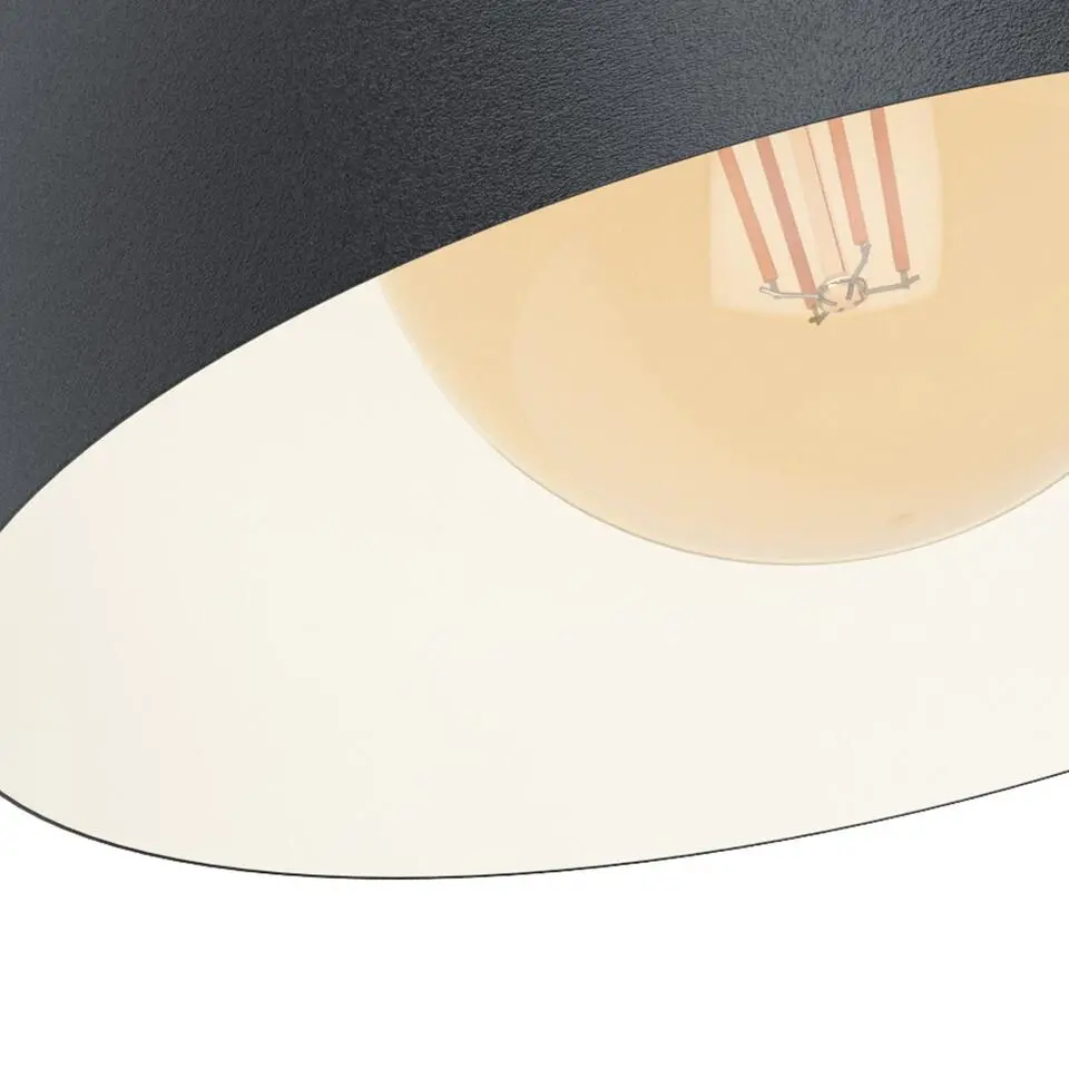 EGLOLubenhamWandlamp-1lichts-E27-Zwart,Bruin