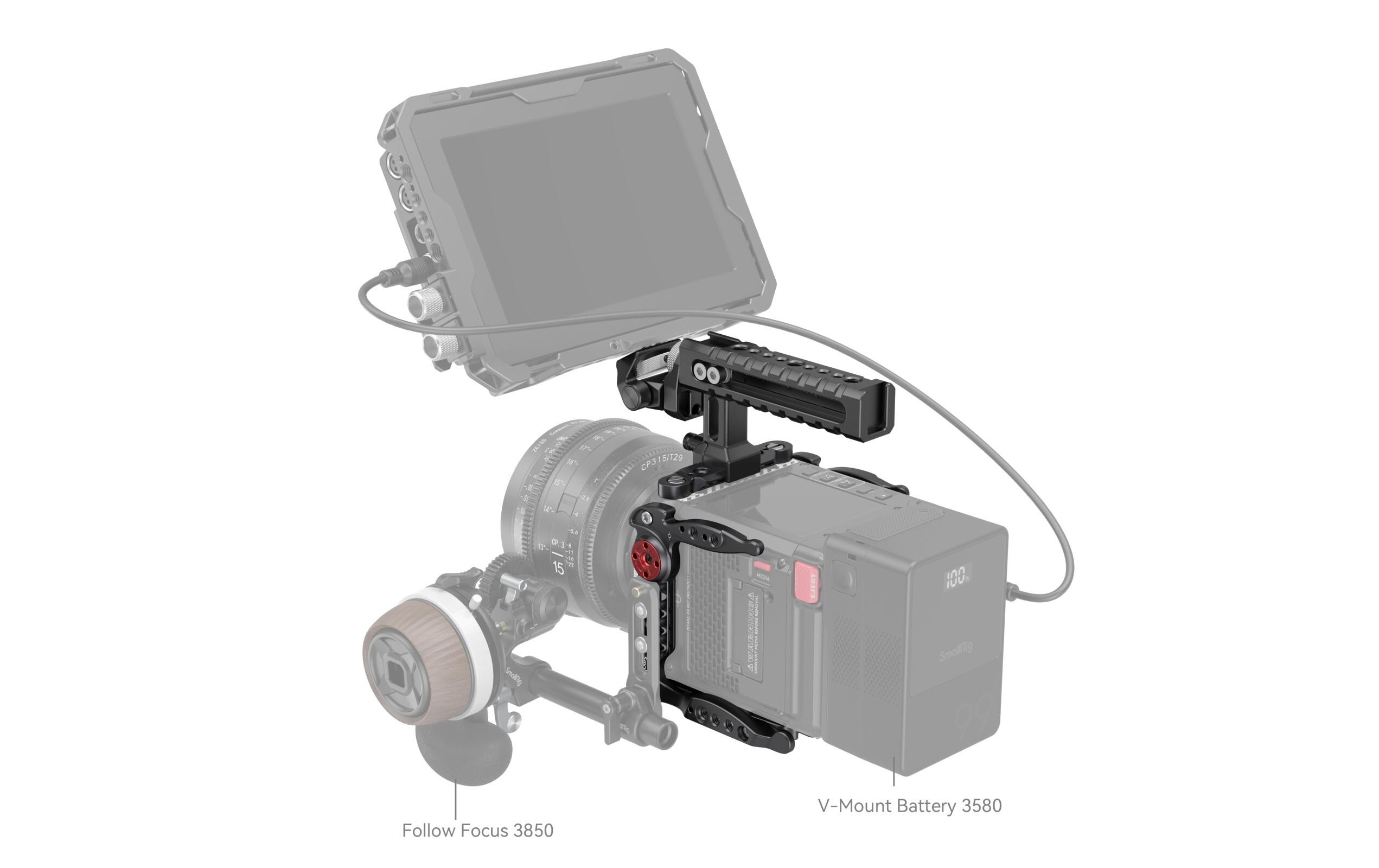 Cage RED KOMODO / KOMODO-X Basic Kit<br>Erleichtert Handheld-Aufnahmen, schützt die Kamera und bietet Anschlussmöglichkeiten