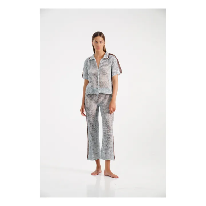 She Made Me Pantalon Rahi Crochet | Bleu ciel