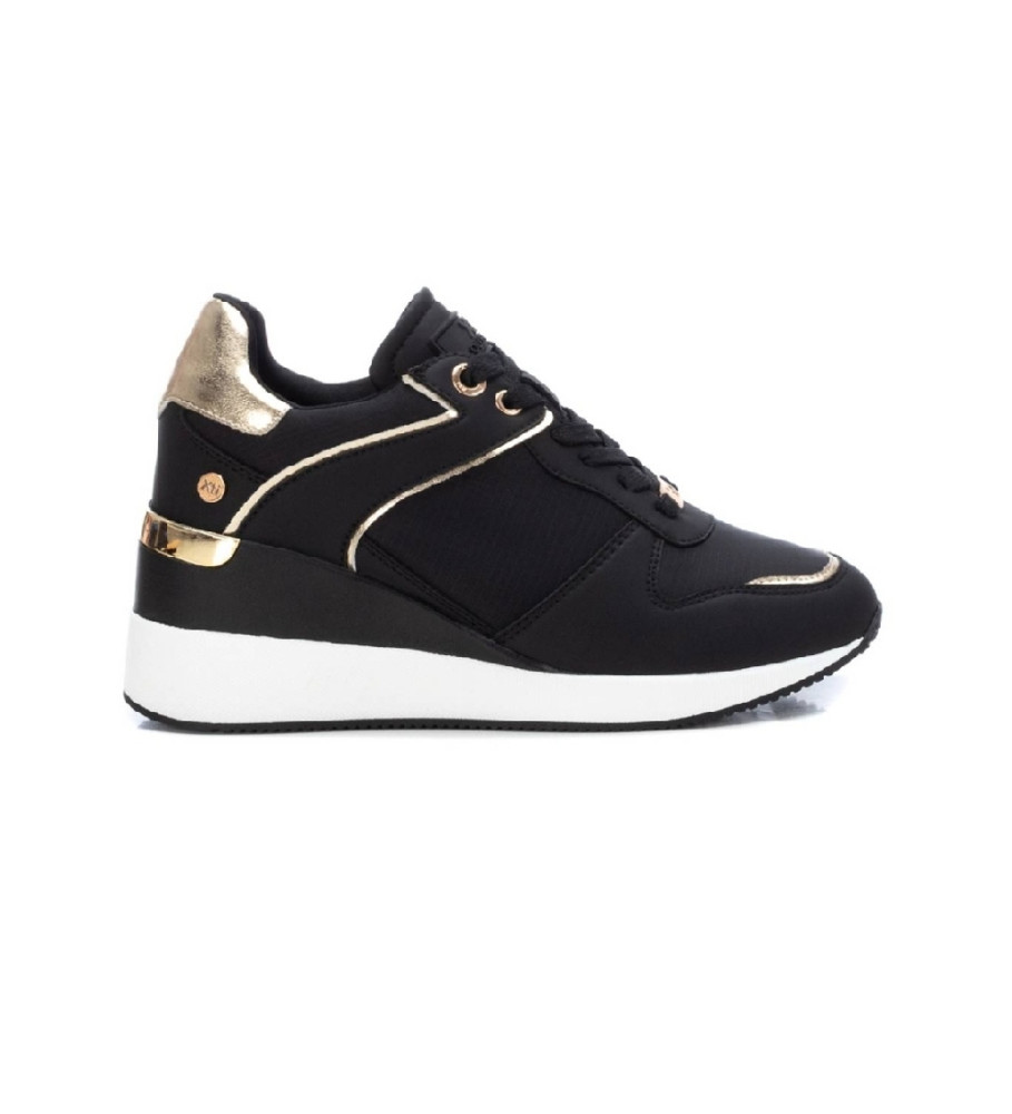 Tênis Xti 141651 Preto - Salto Anabela de 6cm -