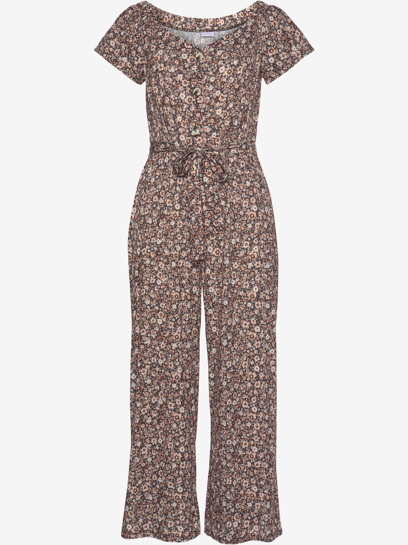 Combinaison jupe-culotte patte de boutonnage devant
