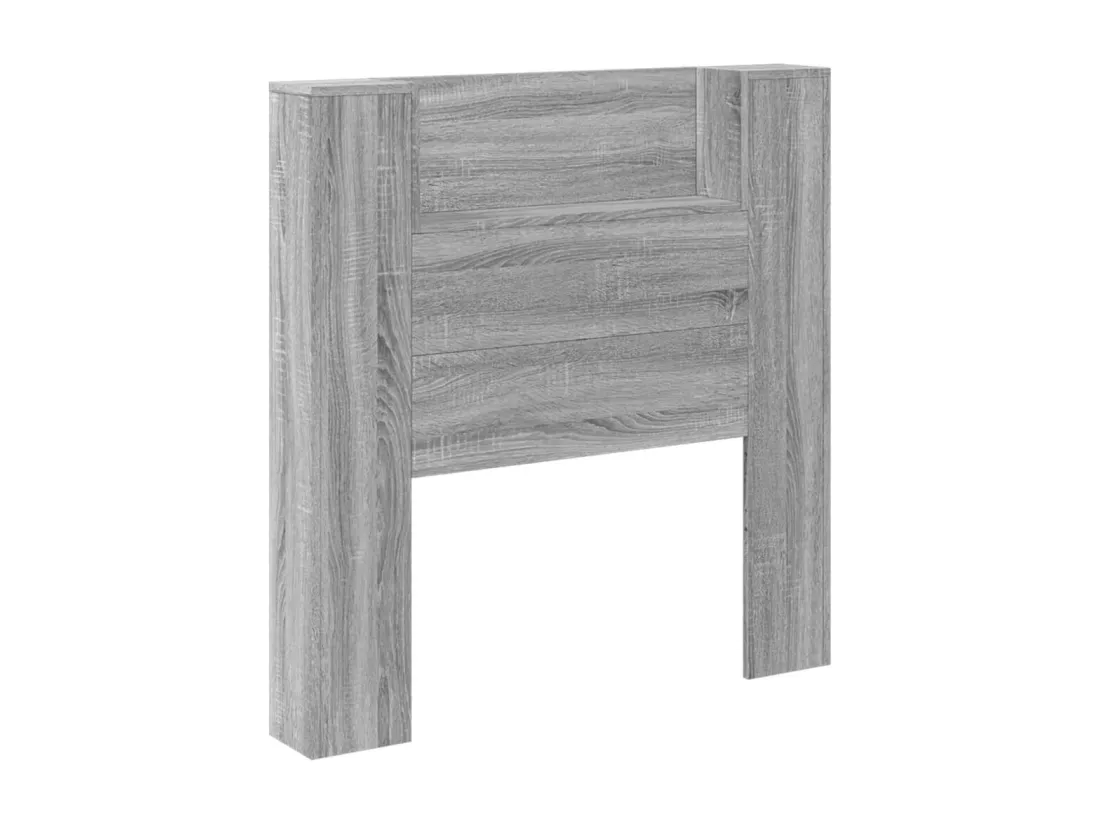 Armoire tête de lit avec LED sonoma gris 100x16,5x103,5 cm