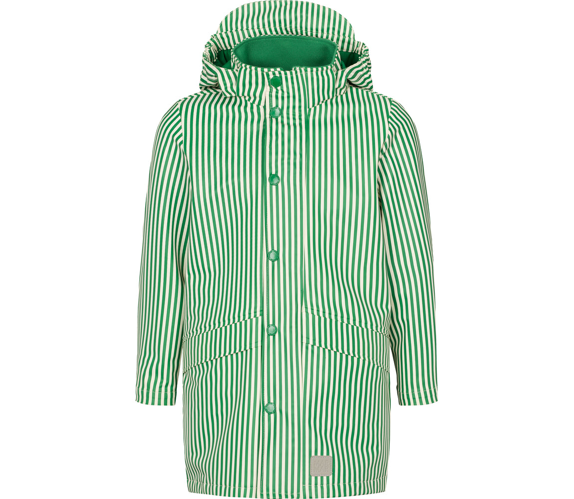 October Jacket, Regnjakke - Green Stripes