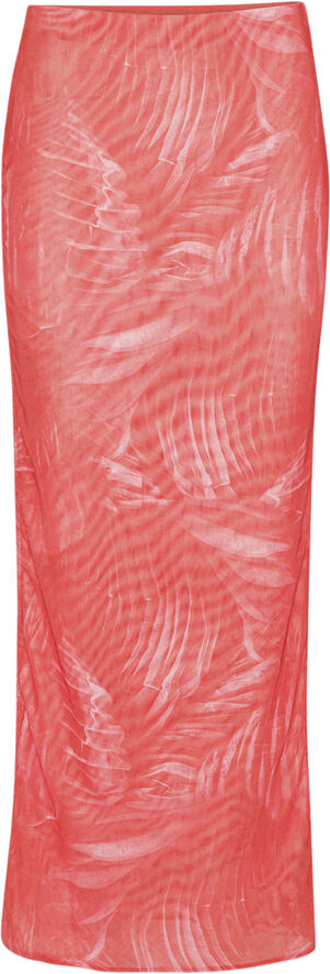 Cannari Concept Drawstring Midi Skirt True red