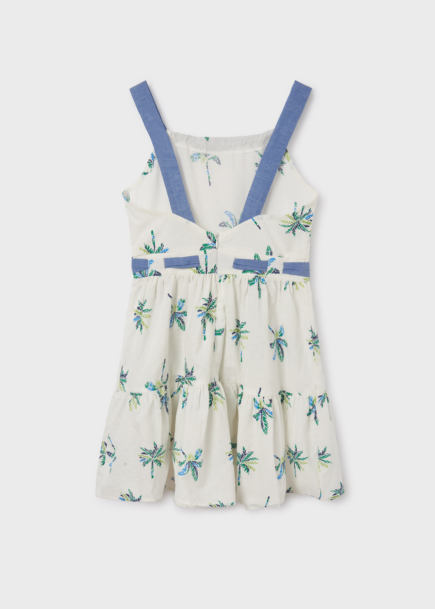 Vestido de algodão estampado para meninas