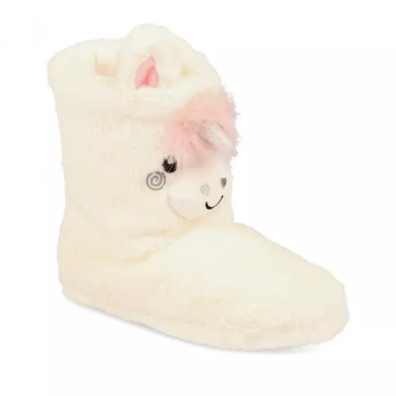 Chaussons bottines licorne BLANC MERRY SCOTT