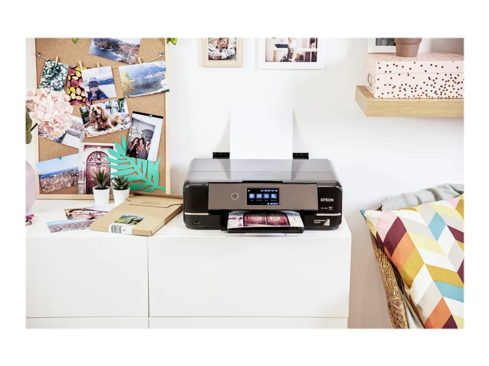 Epson Expression Photo XP-970 Small-in-One - Multifunktionsprinter - farve - blækprinter - A4 (210 x 297 mm) (original) - A3 (medie) - op til 8.1 spm (kopiering) - op til 8.5 spm (udskriver) - 100 ark - USB 2.0, LAN, Wi-Fi(n), USB vært