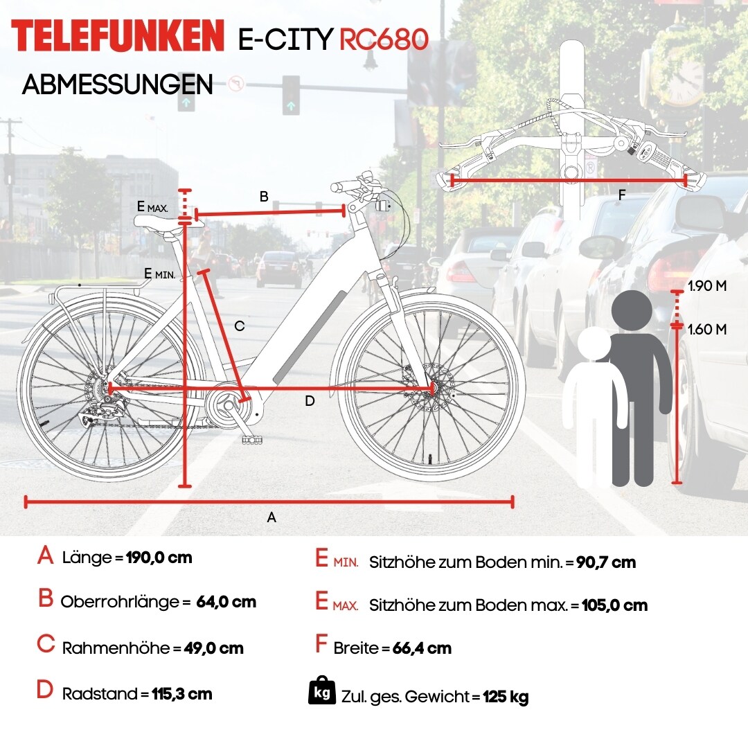 TELEFUNKEN RC680 E-City-Bike 28