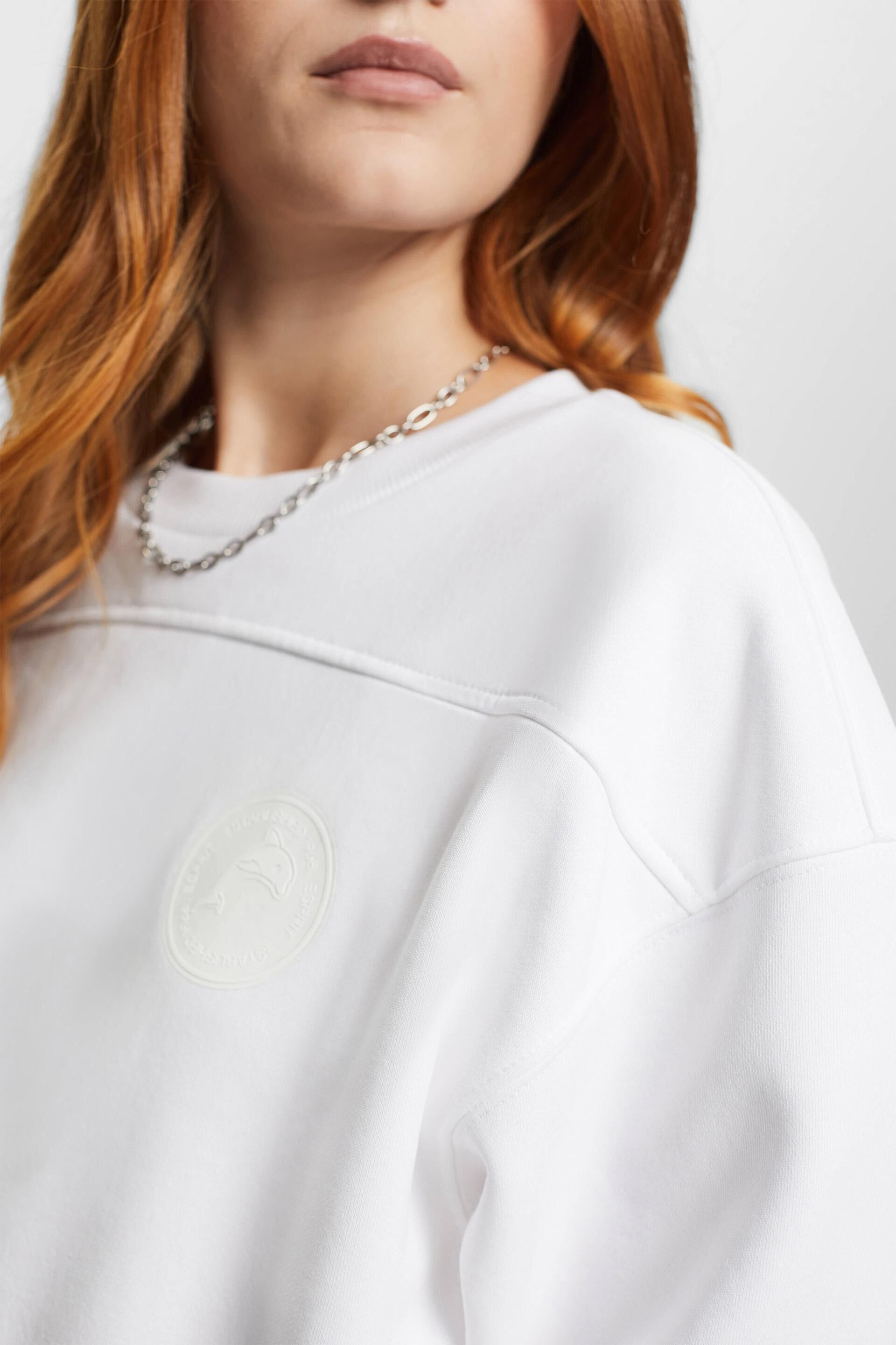En matière recyclée le sweat-shirt court
