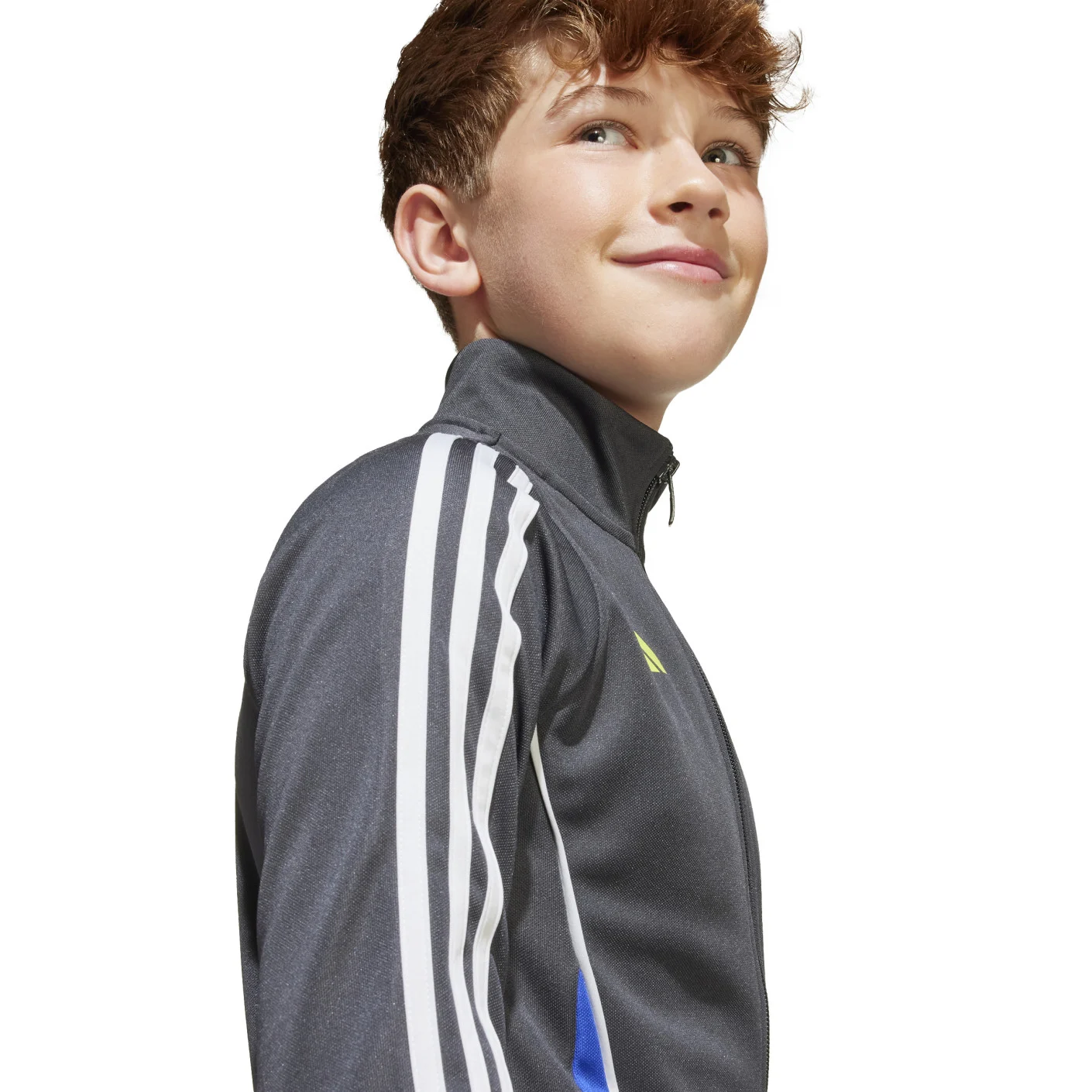 Adidas Messi Trainingsjack Kids Donkergrijs Neongeel Blauw