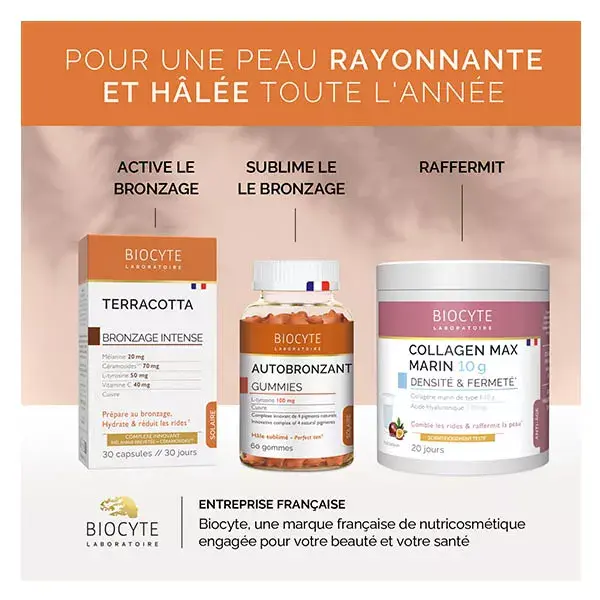 Biocyte Terracotta Solaire Autobronzeador Bronzeado Intensificado Sem Sol 90 cápsulas