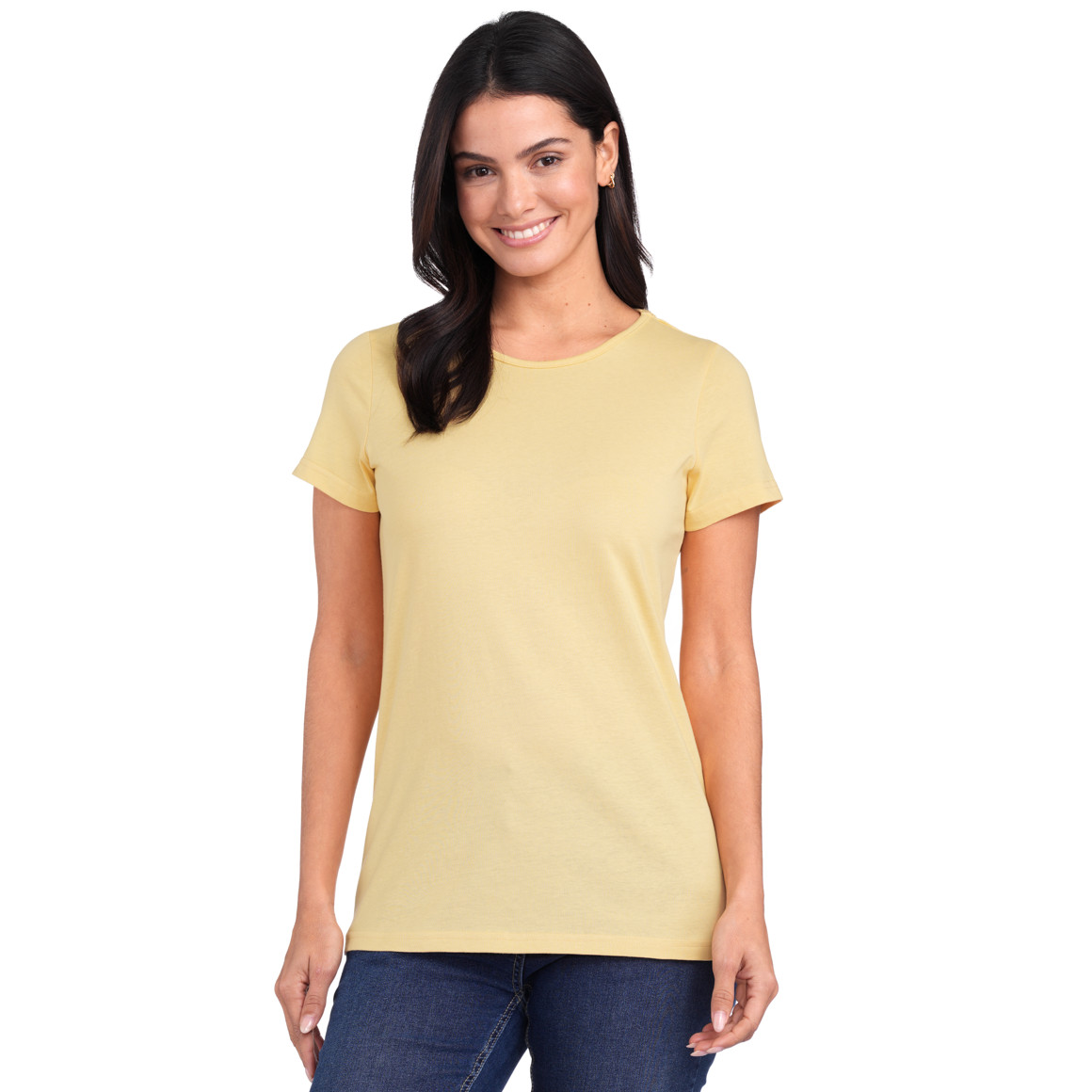 Famy 3 Damen T-Shirts im Set rosa / gelb / weiss