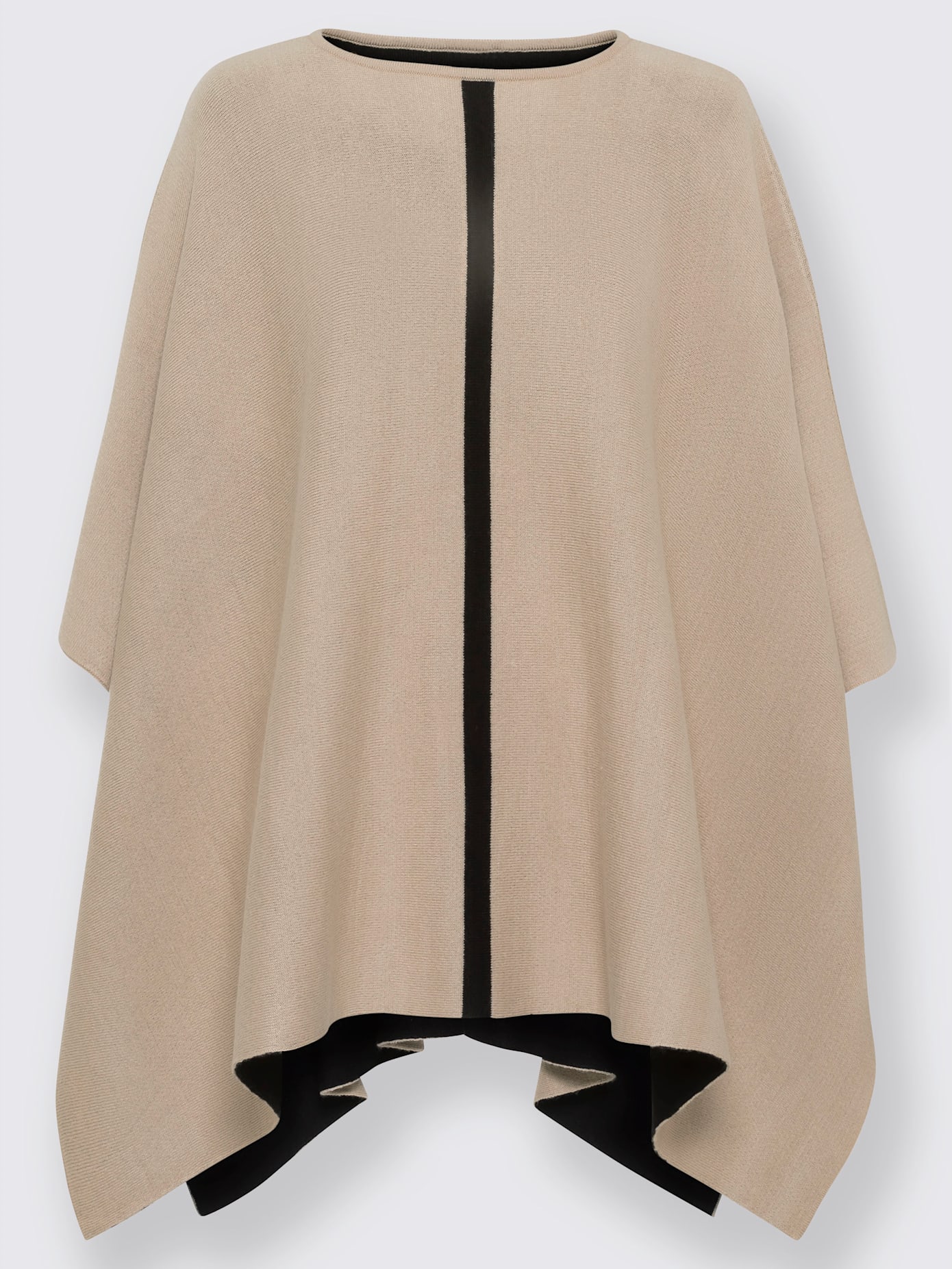 Poncho en tricot doux et moelleux