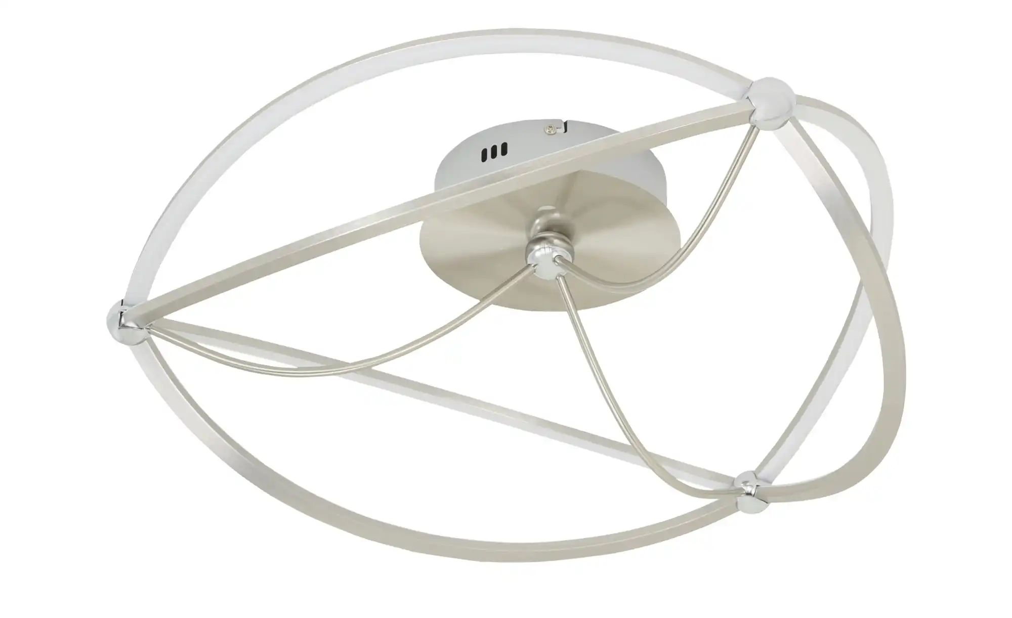 Trio LED-Deckenleuchte, Nickel-matt, geschwungen