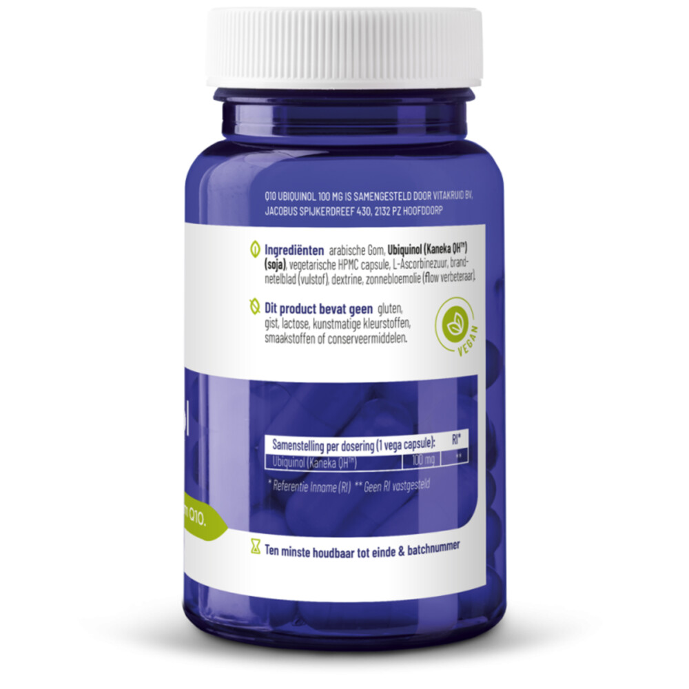 2x Vitakruid Q10 Ubiquinol 100 mg 60 vegacapsules