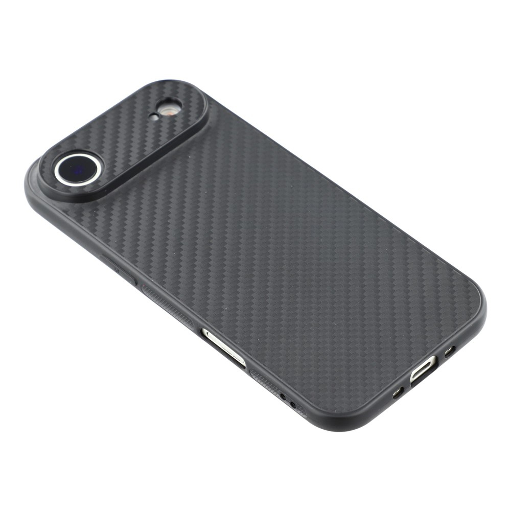iPhone Air Gummi Hülle im Carbon Look - Schwarz