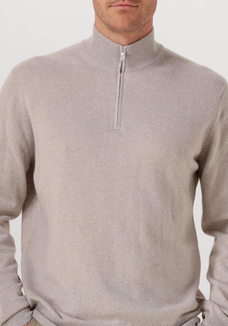 beige filippo de laurentiis trui mezza zip ml
