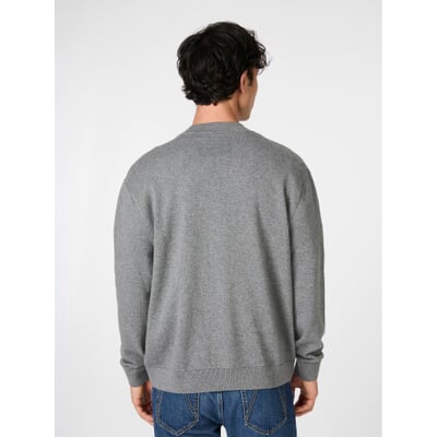 Herren-Strickjacke, Graumelange