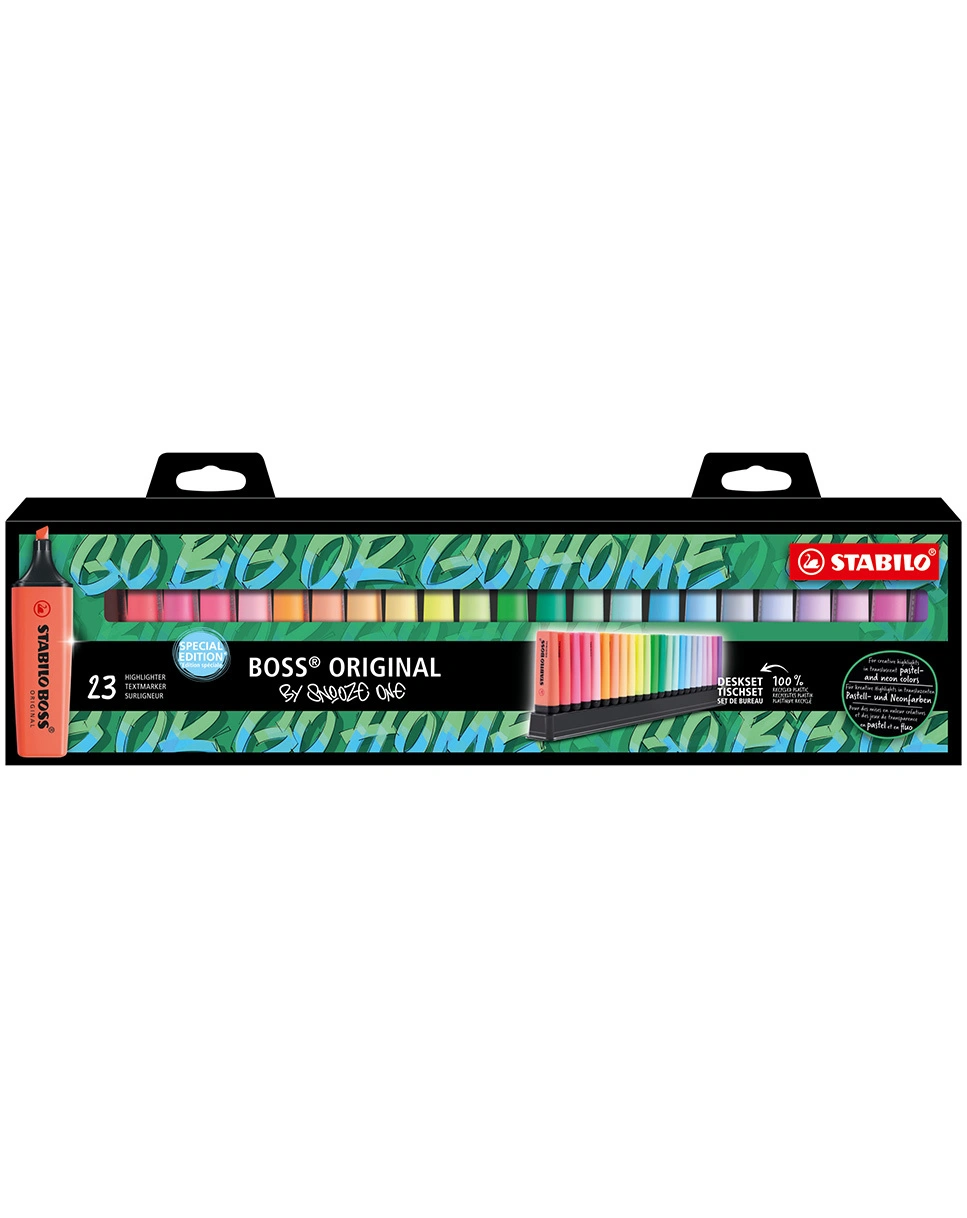 Textmarker STABILO® BOSS ORIGINAL BY SNOOZE ONE 23er-Pack