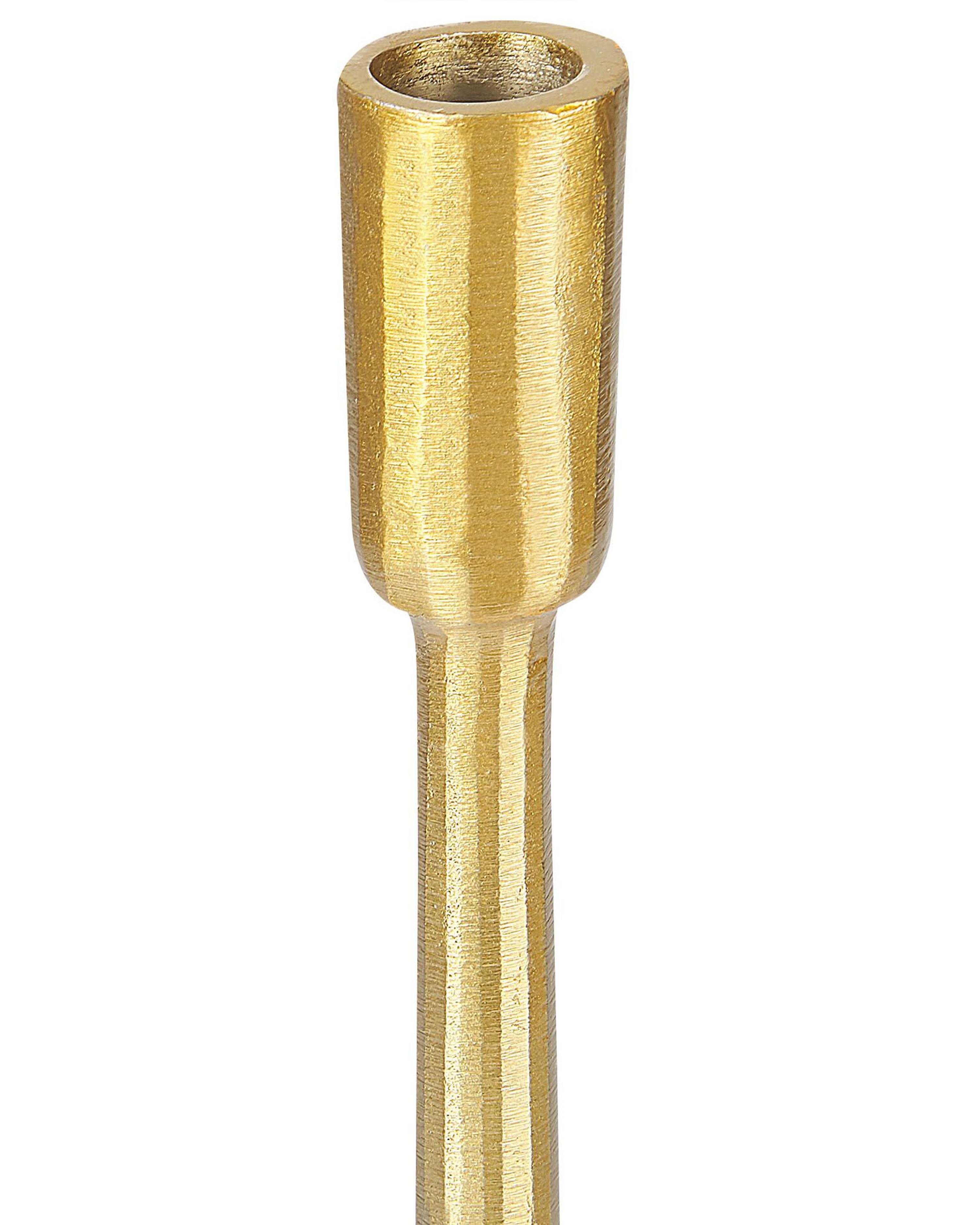Set van 3 kaarshouders ZIMBABWE Metaal 36 cm Goud