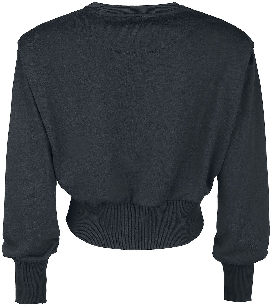 Sweat Crop Top avec Imprimé Corbeau | Black Premium by EMP Sweat-shirt