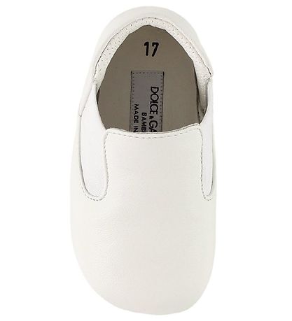 Dolce & Gabbana Leder-Krabbelschuhe - Weiß