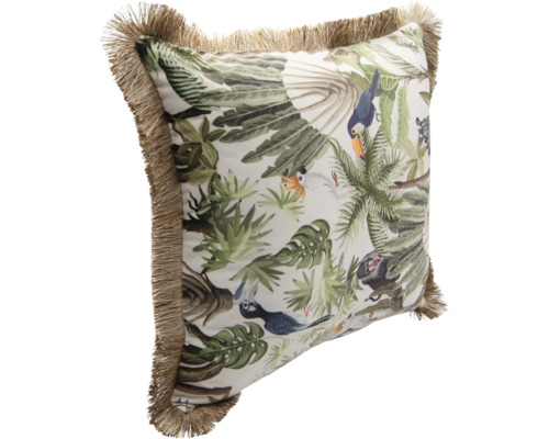 Decoratief kussen Velvet Jungle beigegroen 45x45 cm