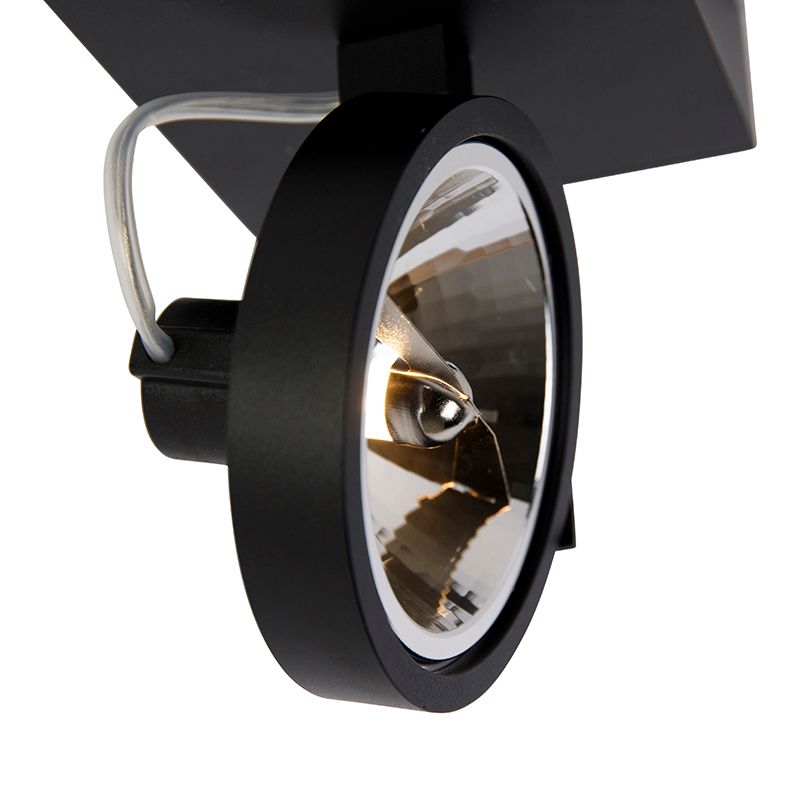 Design plafondspot zwart draai- en kantelbaar - Go