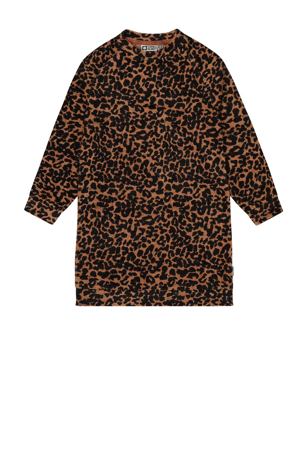 Tumble 'n Dry T-shirtjurk La Norma met dierenprint bruin/zwart