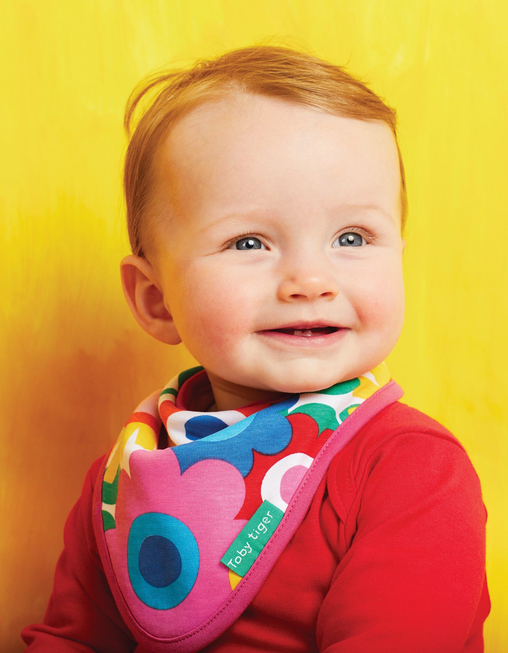 Toby Tiger Baby-Tuch mit Flower Power Muster