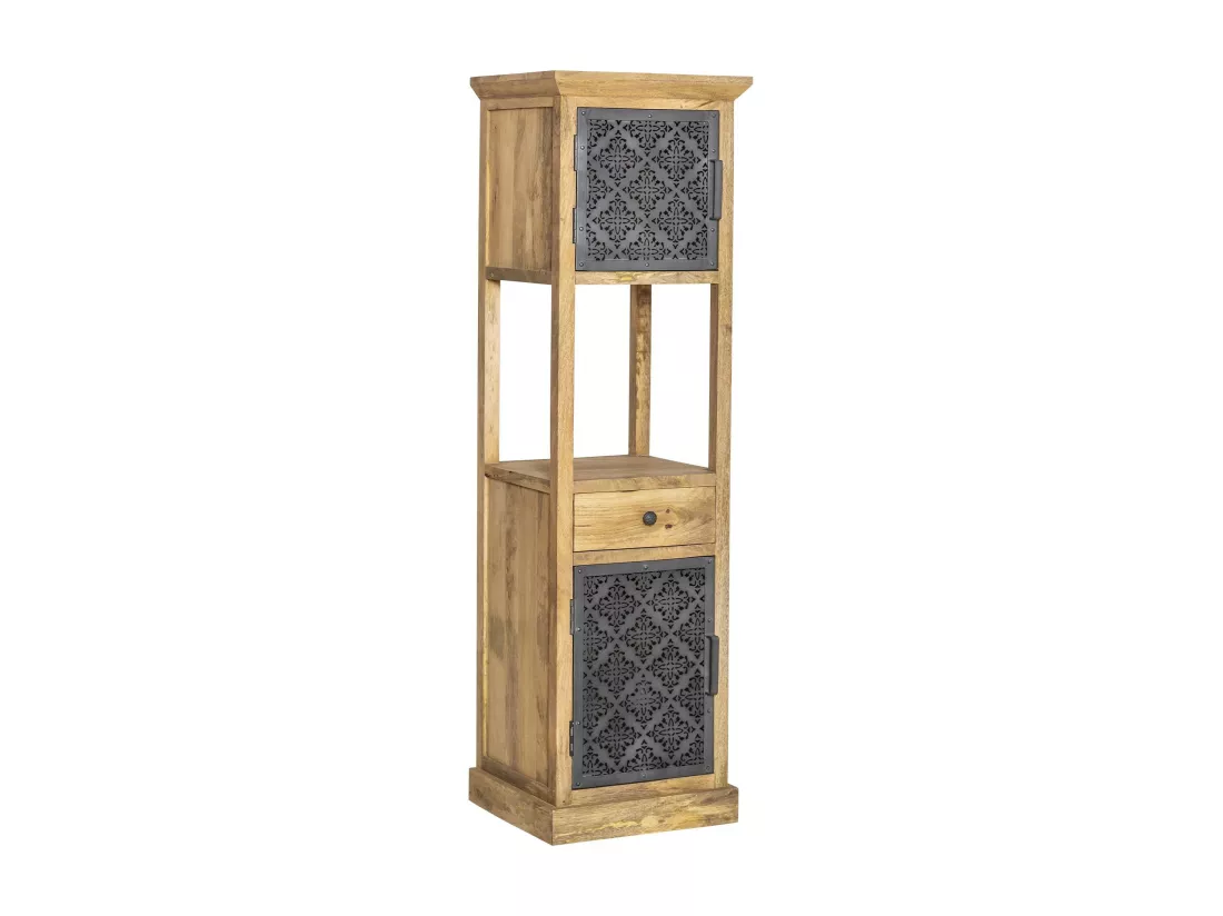 Colonne en bois de manguier 2 portes Sahara