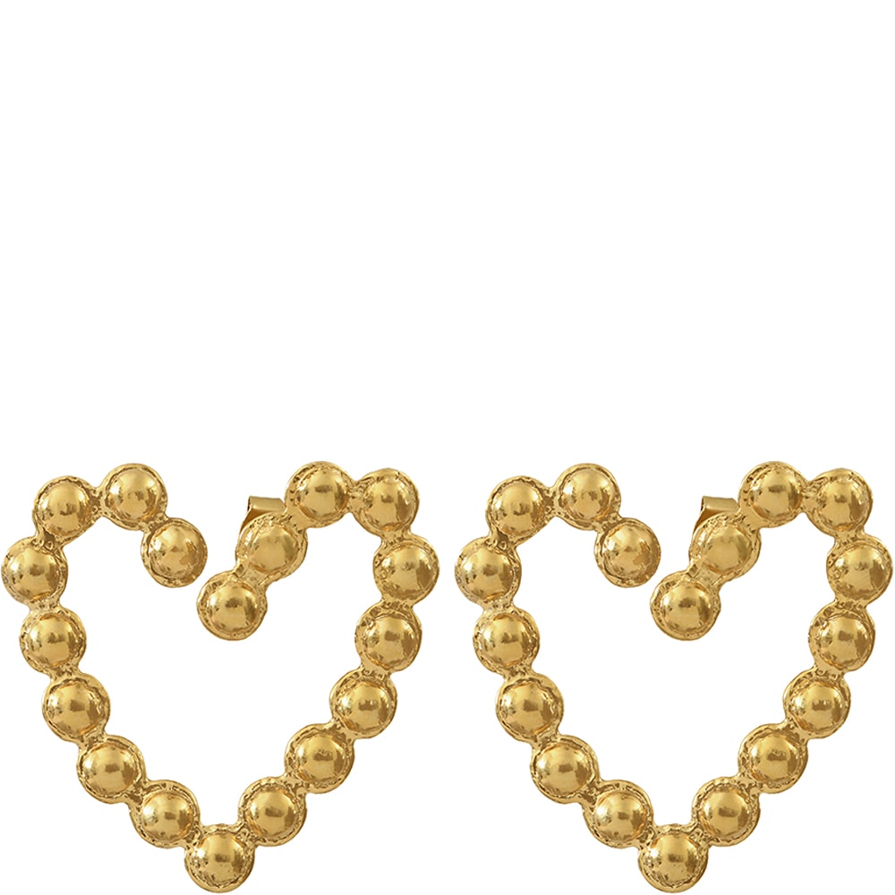 Boucles d'oreilles coeur Summer of Love - Laiton doré
